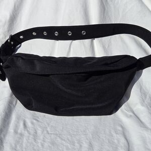 HOBO Black Canvas Waist Pack with Red Logo